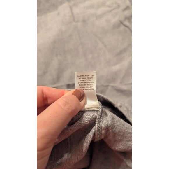 J. Jill Pants Womens Extra Large Linen Wide Leg Gray Cropped Ankle Beachy - Picture 9 of 10